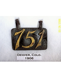 old Colorado leather license plate 1