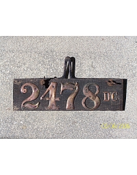 old District of Columbia wood license plate
