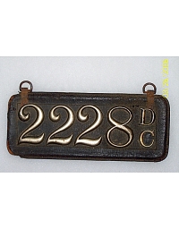 old District of Columbia leather license plate 1