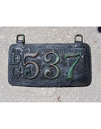 old District of Columbia leather license plate 3