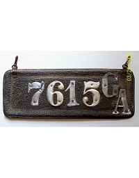 old Georgia leather license plate 2
