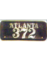old Georgia leather license plate 1
