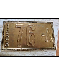 old Illinois brass license plate 13