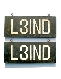 old Indiana wood license plate