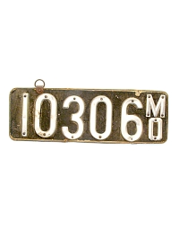 old Missouri leather license plate 7