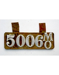 old Missouri leather license plate 3
