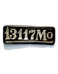 old Missouri leather license plate 10