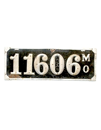 old Missouri leather license plate 8