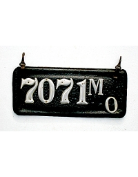 old Missouri leather license plate 4