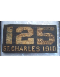 old Missouri leather license plate 15