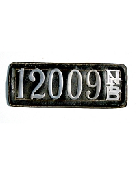 old Nebraska leather license plate 7