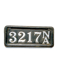 old Nebraska leather license plate 1
