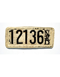 old Nebraska leather license plate 8