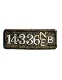 old Nebraska leather license plate 9