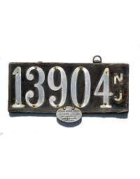 old New Jersey leather license plate 10