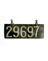 old New Jersey leather license plate 17
