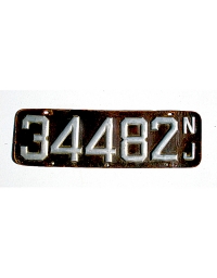 old New Jersey leather license plate 19