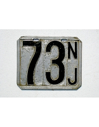 old New Jersey metal license plates 1