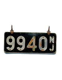 old New Jersey leather license plate 8