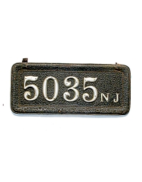 old New Jersey leather license plate 4