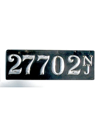 old New Jersey leather license plate 14