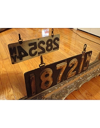 old New Jersey leather license plate 22