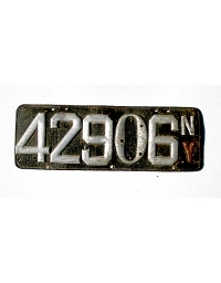 old New York leather license plate 11
