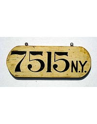 old New York wooden license plate
