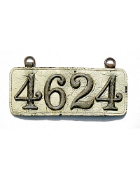 old New York leather license plate 5
