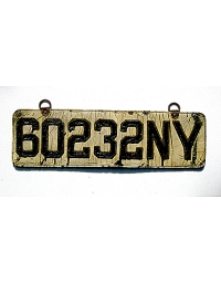 old New York leather license plate 15