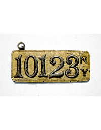 old New York leather license plate 7