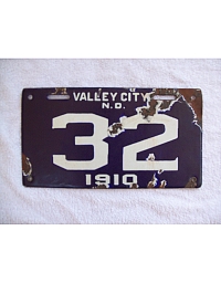 old North Dakota metal license plates 2