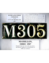 old Ohio leather license plate 2