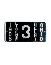 old Ohio leather license plate 3