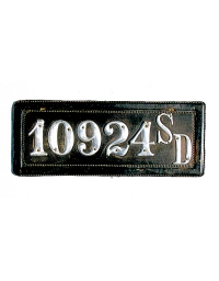 old South Dakota leather license plate 6