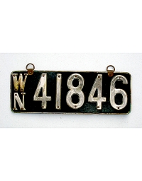 old Washington leather license plate 4