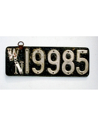 old Washington leather license plate 1
