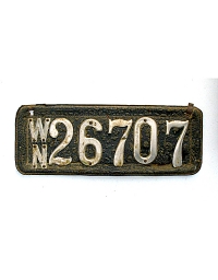 old Washington leather license plate 2