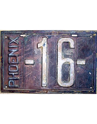 old Arizona metal license plates