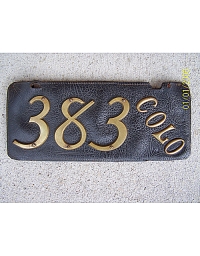 old Colorado leather license plate 5