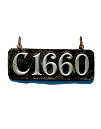 old Connecticut leather license plate 5