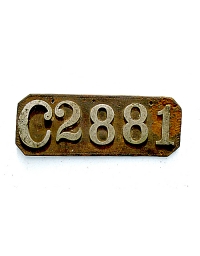 old Connecticut leather license plate 7