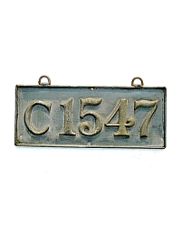 old Connecticut brass license plate