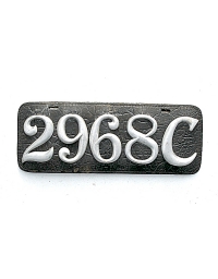 old Connecticut leather license plate 8