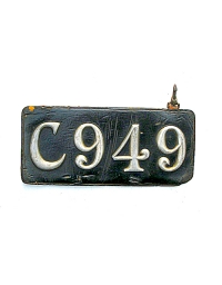 old Connecticut leather license plate 4