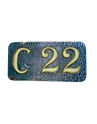 old Connecticut leather license plate 1