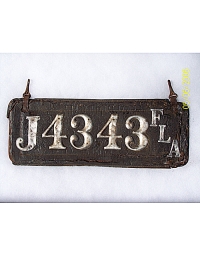 old Florida leather license plate 2