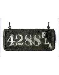 old Florida leather license plate 1