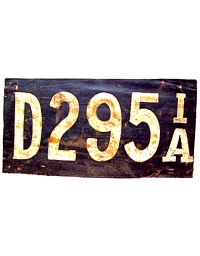 vintage license plates iowa