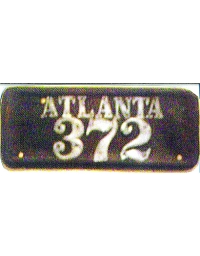 old Georgia leather license plate 1